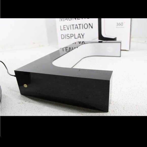 Magnetic Rotating Levitation Display Black Acryllic LED Light Shoe Exhibit Stand - Picture 4 of 4